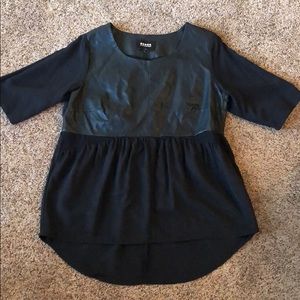 🛍 Carmakoma Saraghrar Top Faux Leather Peplum